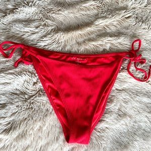 Pacsun Red Ribbed Bikini Bottom